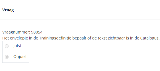 Toon antwoorden voorbeeld