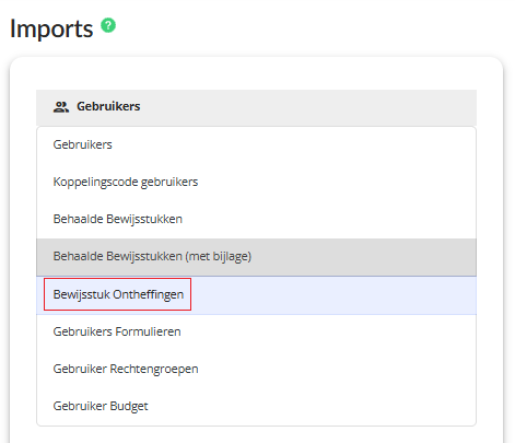 The Certificate Exemptions import under Users